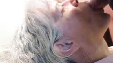 74 Yo Granny Gives A Deepthroat Blowjob her Grandson