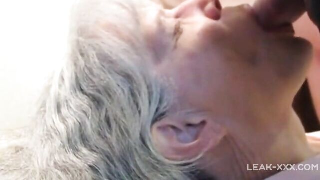 74 Yo Granny Gives A Deepthroat Blowjob her Grandson - 3 image