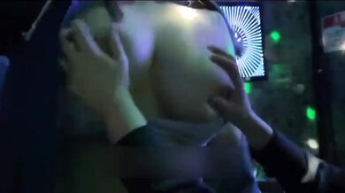 Chinese whore with nice tits slapped