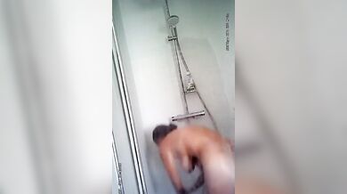 Arab Mom with  Big tits Shower on Spy Cam