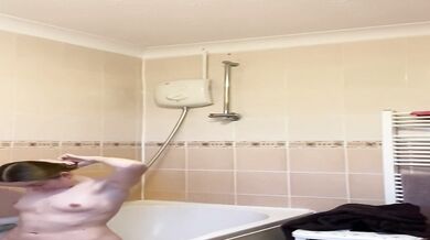 Rebecca Squires with small tits in the shower part 2