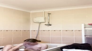 Rebecca Squires with small tits in the shower part 2