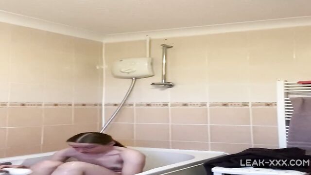 Rebecca Squires with glasses in the shower - 4 image