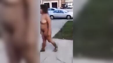 Fat Black Girl on Drugs Start Rapping Naked