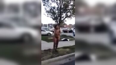 Fat Black Girl on Drugs Start Rapping Naked