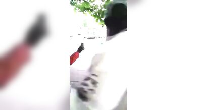 Crazy Girl On Drug Naked Outside