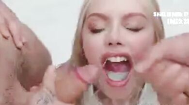 Insatiable blonde whore can't get enough dick in a hardcore gangbang