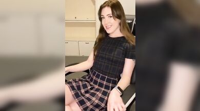 Pretty GF is masturbating on gaming chair part 1
