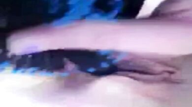 Horny girl masturbates with hairbrush at home