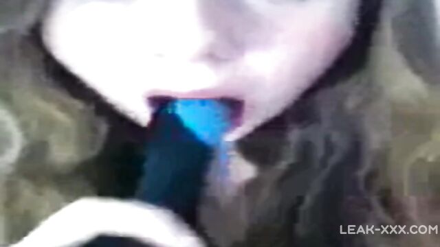 Horny girl masturbates with hairbrush at home - 1 image