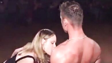 Young Girl Licks Dick During Striptease
