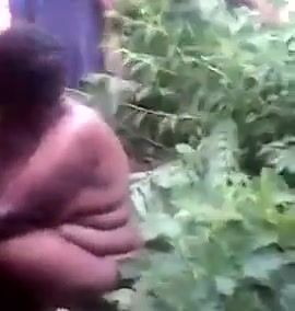 African fat naked witch caught part I