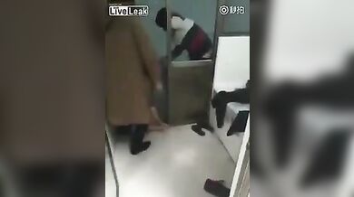 Chinese hubby beats his naked cheating wife