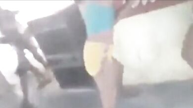 Brasil Whore Fighting Top And Bra Ripped Of In Public