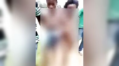 Two african sluts paraded naked
