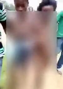Two african sluts paraded naked