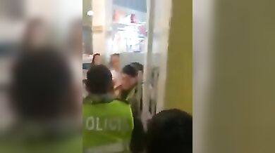 Thief Stripped Saved by Cops