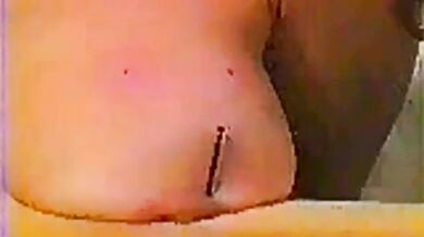Classic BDSM - Women get her boobs nailed to a board