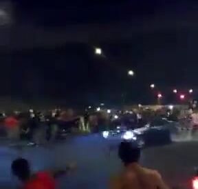 Girl stripped naked at race