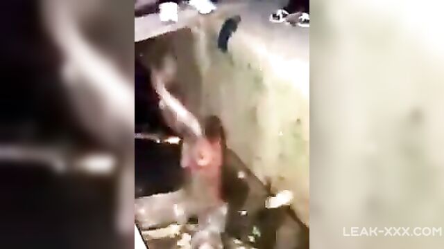 African naked witch wallowed in gutter - 2 image