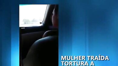 Brazil wife strips mistress naked and shaves in car