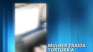 Brazil wife strips mistress naked and shaves in car