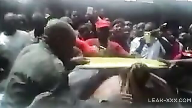 African two fat naked female thieves tied and transported