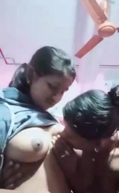 Real lesbian sisters boob sucking play