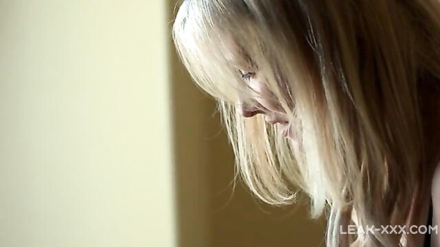 Blonde Mom rides her Son's cock reverse and face to face