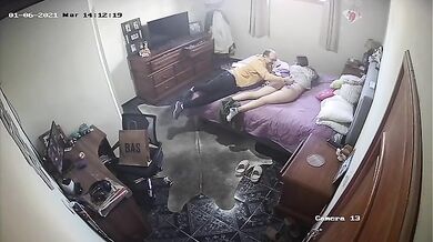 Real Dad and Daughter Massage Hacked IP Cam