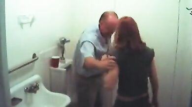 Daughter enjoys Fast blowjob for Daddy
