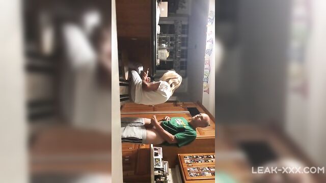 Real Son wanks behind Mom and cums - 4 image