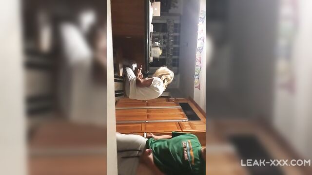 Real Son wanks behind Mom and cums - 5 image