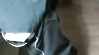 Daddy jerks off his Dick on his Daughter's Panties