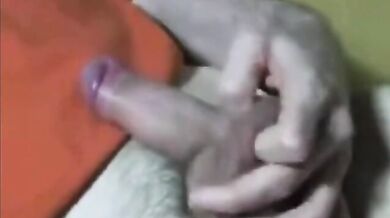 Daddy jerks off his Dick on his Daughter's Panties
