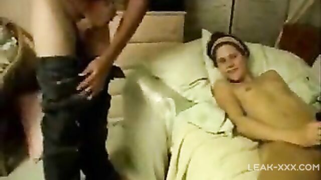 Reluctant Sister Gives Brother A Blowjob - 1 image