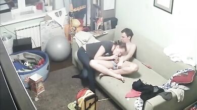 Hacked IPCAM 100% Real Incest – A Horny Mom offers her Virgin Son a Blowjob and then fucks him
