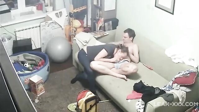 Hacked IPCAM 100% Real Incest – A Horny Mom offers her Virgin Son a Blowjob and then fucks him - 2 image