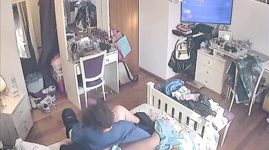 Hacked IPCAM 100% Real Incest - Caught Horny Brother fucking Sister at Home