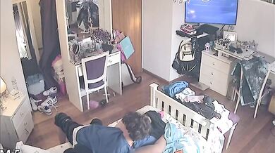 Hacked IPCAM 100% Real Incest - Caught Horny Brother fucking Sister at Home