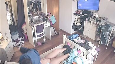 Hacked IPCAM 100% Real Incest - Caught Horny Brother fucking Sister at Home