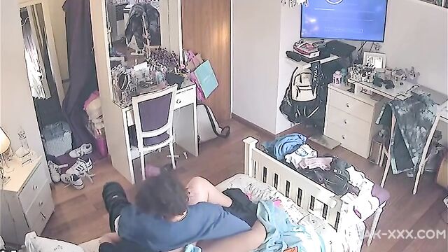 Hacked IPCAM 100% Real Incest - Caught Horny Brother fucking Sister at Home - 2 image