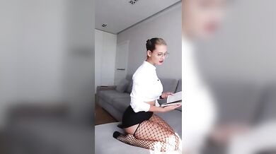 Alena Witch Teacher Nude Fishnet Topless Tease Onlyfans Video Leaked