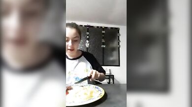 Slutty Daughter shows her Father her breasts during dinner