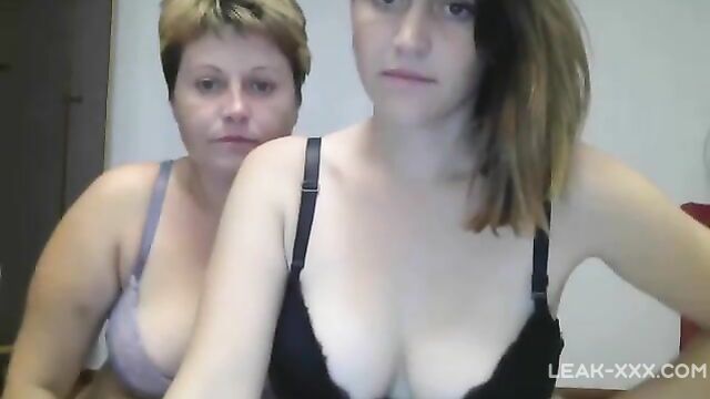 Real Daughter Fingers & Licks Mom's Pussy on Webcam