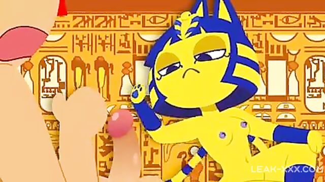 Sex cartoon with the Egyptian cat Ankha - 2 image