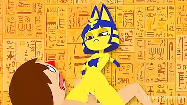 Sex cartoon with the Egyptian cat Ankha - 3 image