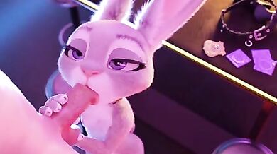 Blowjob from Judy Hopps rule 34 3D
