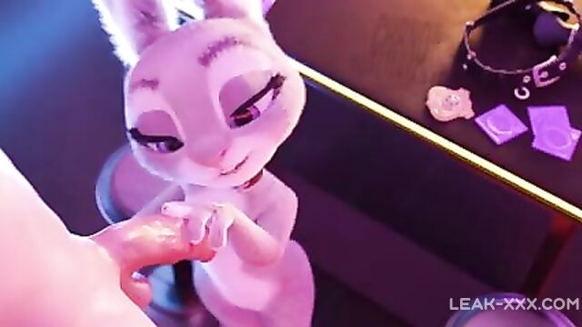 Blowjob from Judy Hopps rule 34 3D - 1 image