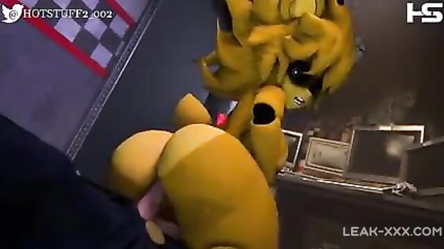 Golden Fredina is Jumping on the Guard's Dick 3D - 3 image